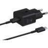 Samsung Charger 220V 25W USB-C avec Cable Black EP-T2510XBE Blister